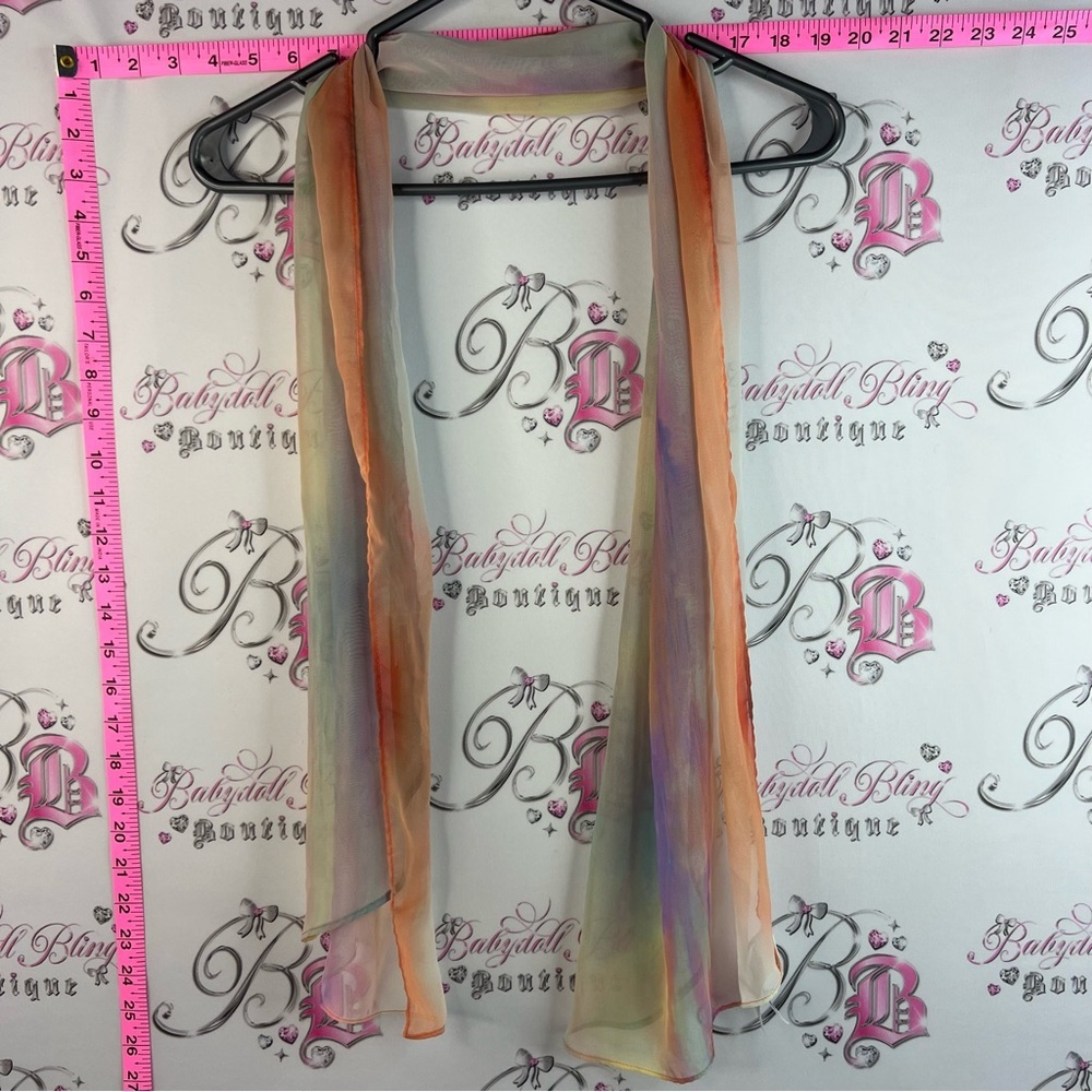 H&M rainbow scarf Sheer Pastel Rainbow Scarf - Peach, Lavender, Mint wrap